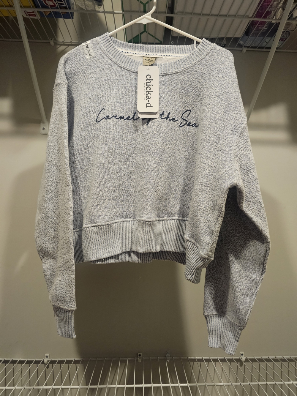 chicka-d Light Blue Crewneck Sweater - "Carmel by the Sea"